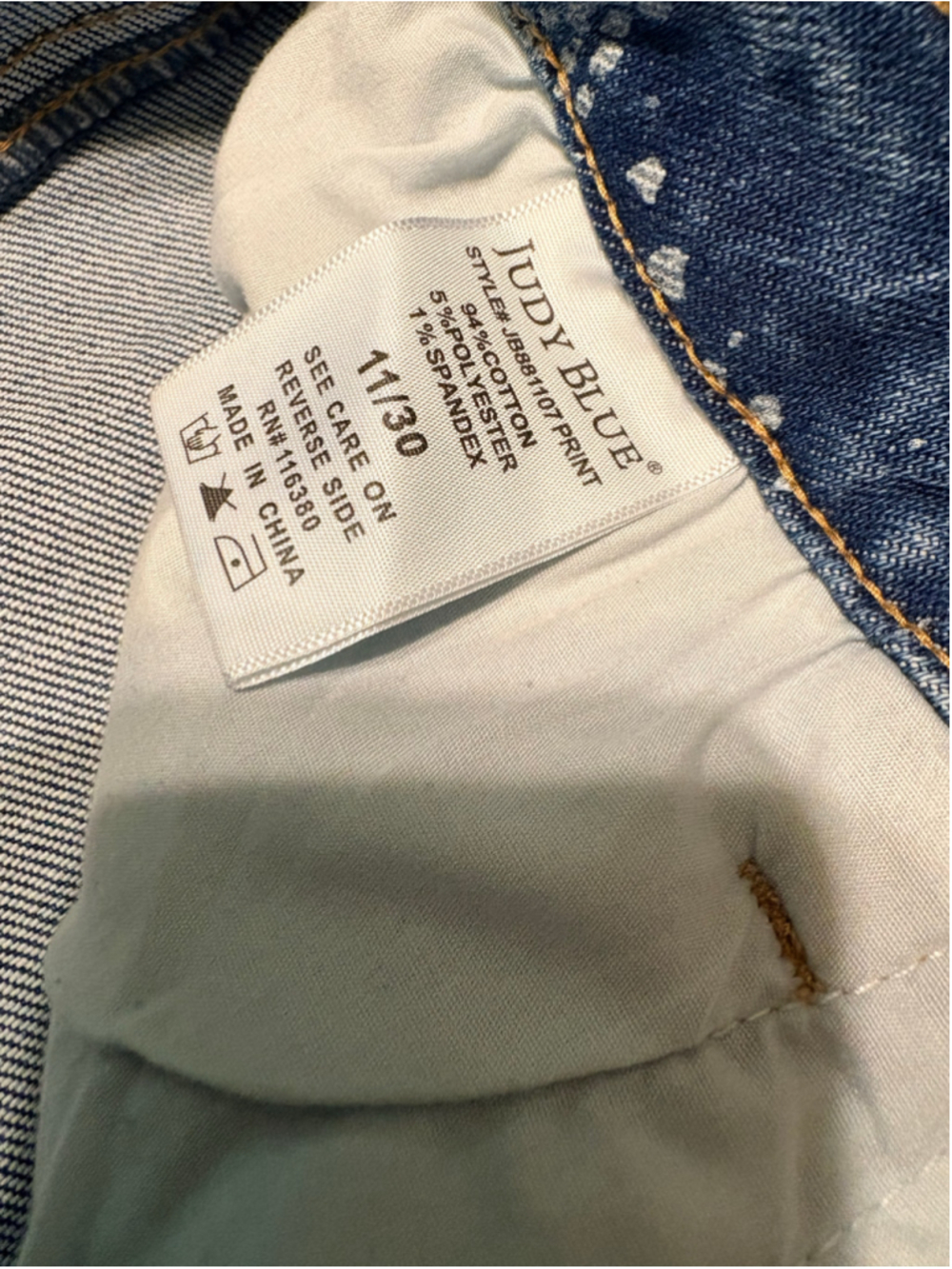 Judy Blue "SNEAKY SNAKE" Print Ankle Wide Leg Jeans Size 11/30 - Picture 8 of 10